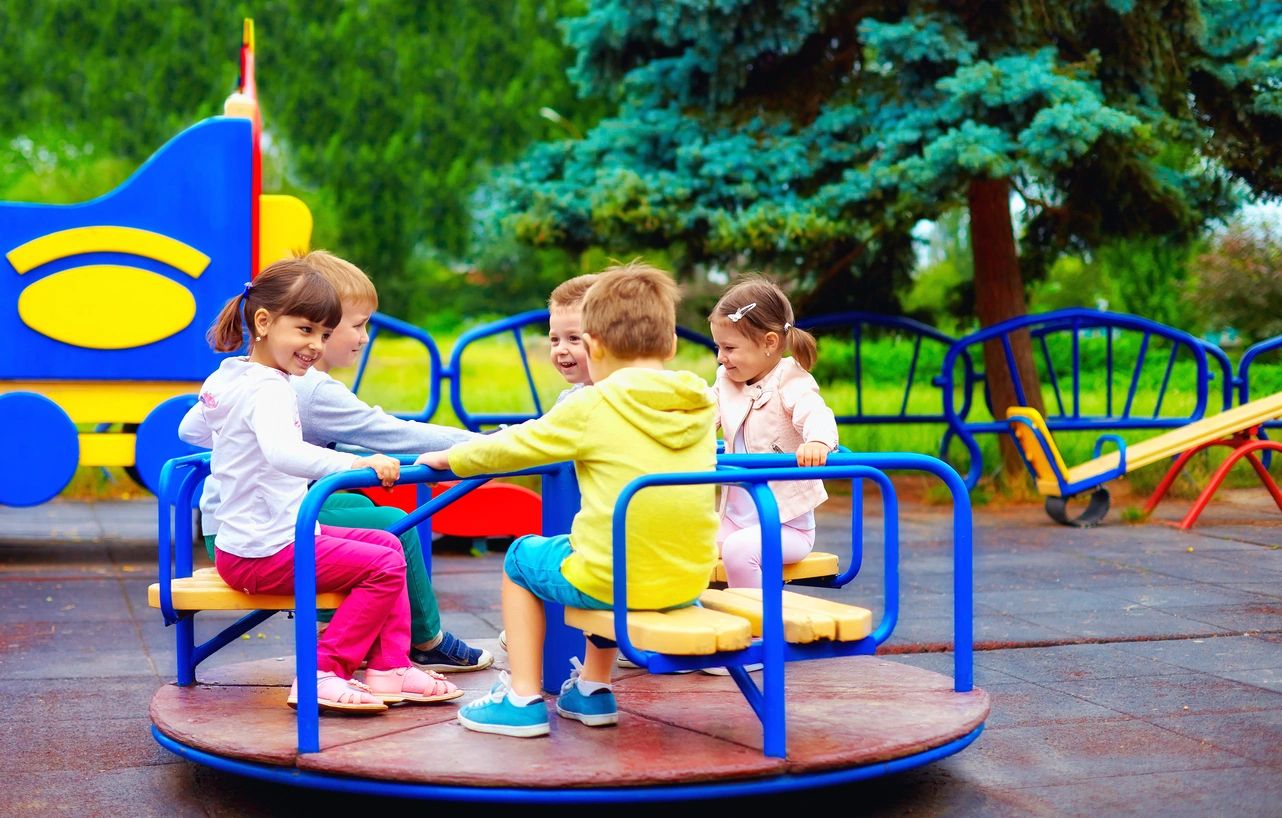 Preschool children playing together