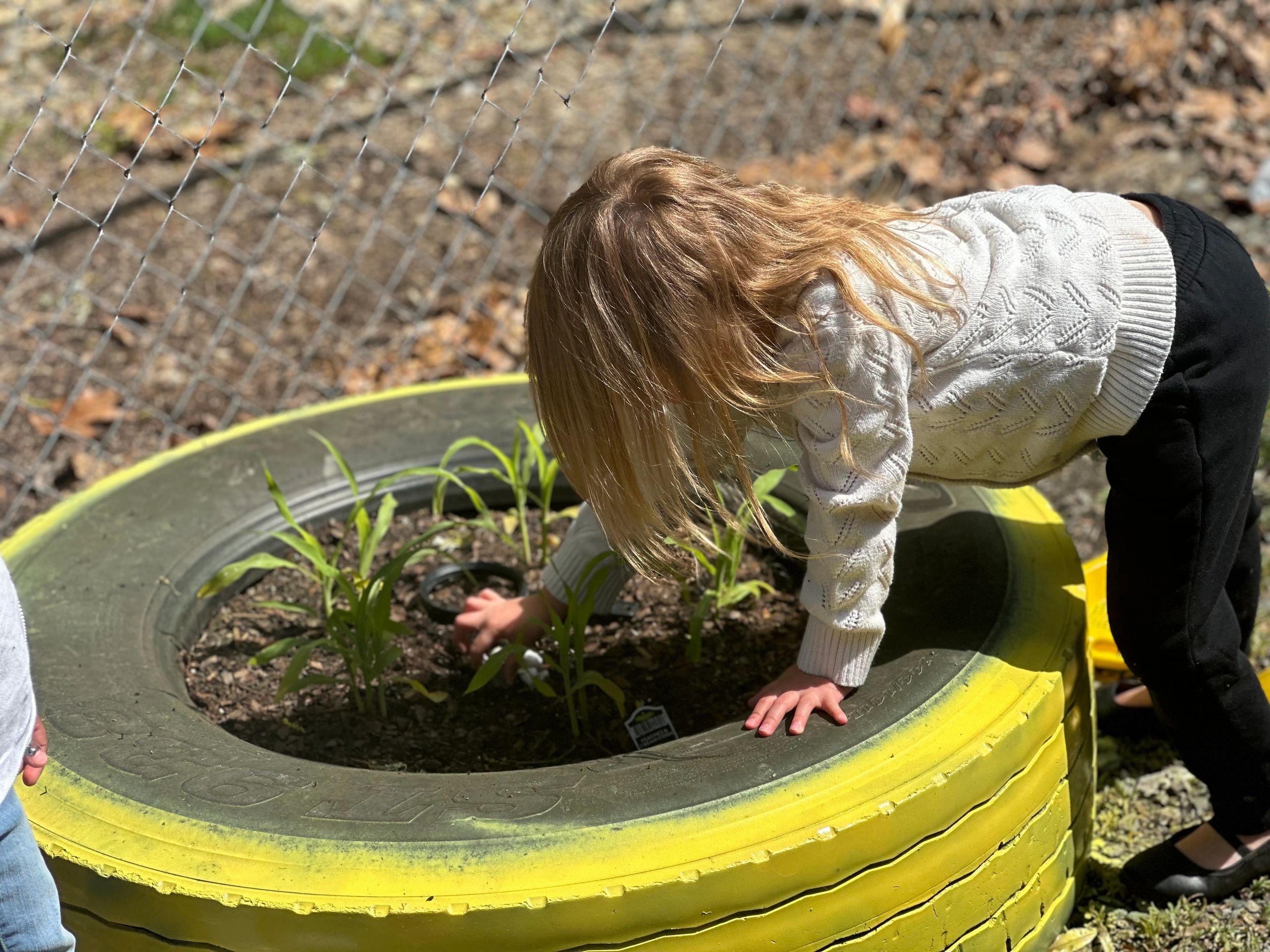 Child gardening outdoors